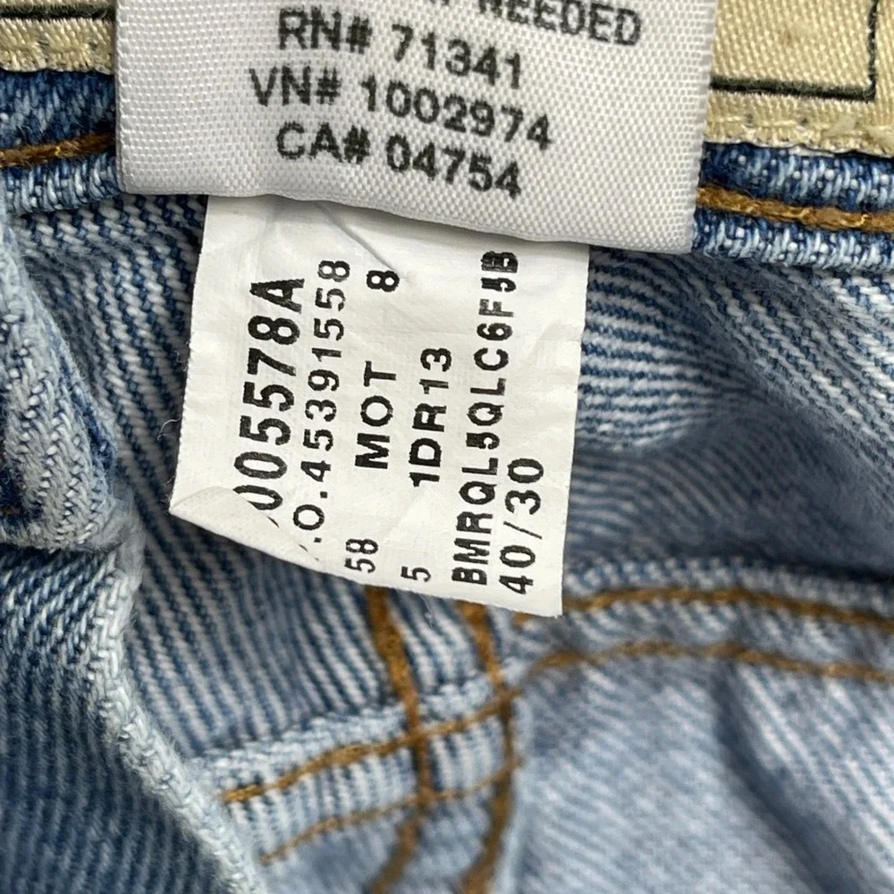 LL Bean Jeans Mens 40x30 Light Blue Cotton Straight Leg Standard Fit Denim Pant
